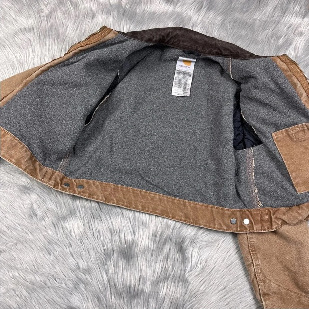 Carhartt Youth Kids YYJ97 Brown Detroit Jacket Size Small